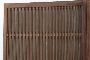 アンティーク建具　腰板ケヤキ材　裏ガラス入り　上手物!和モダンスタイルにおすすめな格子戸2枚セット(ガラス帯戸、建具、引き戸)(R-037061)