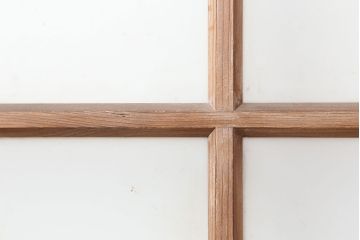 アンティーク建具　和製アンティーク　昭和初期　味のある風合いのレトロなガラス戸2枚セット(建具、引き戸)(R-037062)