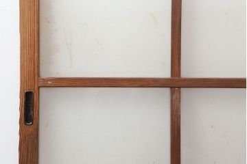 アンティーク建具　和製アンティーク　昭和初期　味のある風合いのレトロなガラス戸2枚セット(建具、引き戸)(R-037062)