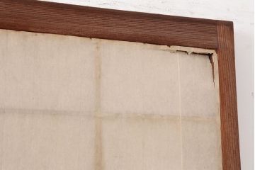 アンティーク建具　昭和初期　摺り上げ　風情あるインテリアにおすすめな雪見障子戸4枚セット(建具、擦り上げ障子戸、擦上障子戸、引き戸)(R-037063)
