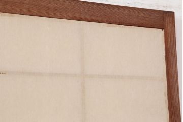 アンティーク建具　昭和初期　摺り上げ　風情あるインテリアにおすすめな雪見障子戸4枚セット(建具、擦り上げ障子戸、擦上障子戸、引き戸)(R-037064)