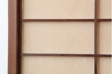 アンティーク建具　昭和初期　風情あるインテリアにおすすめな引き分け猫間障子戸2枚セット(雪見、建具、引き戸)(R-037065)