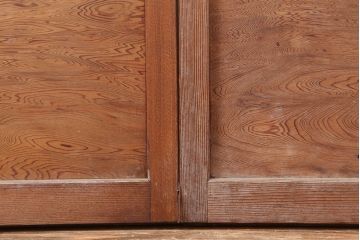アンティーク建具　シンプルな障子戸2枚セット(引き戸、ガラス戸、建具)(R-037066)