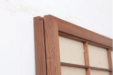 アンティーク建具　シンプルな障子戸2枚セット(引き戸、ガラス戸、建具)(R-037066)