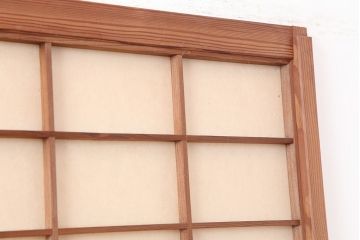 アンティーク建具　シンプルな障子戸4枚セット(引き戸、ガラス戸、建具)(R-037067)