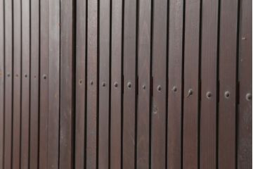 アンティーク建具　明治大正期　古民家スタイルにおすすすめな平格子戸3枚セット(引き戸、建具)(R-037068)