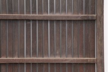 アンティーク建具　明治大正期　古民家スタイルにおすすすめな平格子戸3枚セット(引き戸、建具)(R-037068)