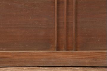 アンティーク建具　和製アンティーク　昭和初期　ダイヤガラス・すりガラス　ノスタルジックな大額入りガラス戸2枚セット(引き戸、建具)(R-037069)