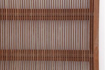 アンティーク建具　裏ガラス入り　和空間を盛り上げる上手物の格子戸4枚セット(ガラス帯戸、建具、引き戸)(R-037071)