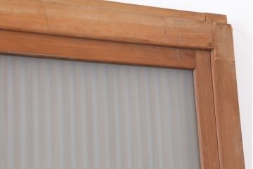 アンティーク建具　裏ガラス入り　和空間を盛り上げる上手物の格子戸4枚セット(ガラス帯戸、建具、引き戸)(R-037071)