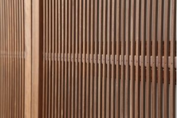 アンティーク建具　裏ガラス入り　和空間を盛り上げる上手物の格子戸2枚セット(ガラス帯戸、建具、引き戸)(R-037072)