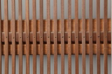 アンティーク建具　裏ガラス入り　和空間を盛り上げる上手物の格子戸2枚セット(ガラス帯戸、建具、引き戸)(R-037072)