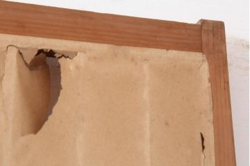 アンティーク建具　昭和初期　和モダンスタイルにおすすめな細身の障子戸3枚セット(引き戸、建具)(R-037074)