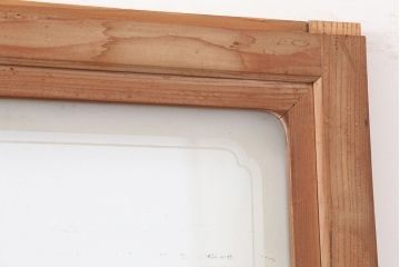 アンティーク建具　昭和初期　腰板ケヤキ材　上手物!レトロな雰囲気漂うガラス戸3枚セット(建具、引き戸)(R-037076)