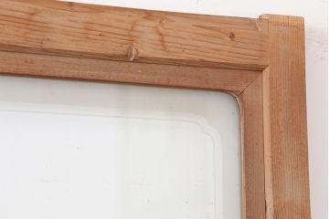 アンティーク建具　昭和初期　腰板ケヤキ材　上手物!レトロな雰囲気漂うガラス戸3枚セット(建具、引き戸)(R-037076)