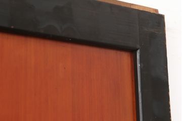 アンティーク建具　大正昭和初期　黒塗りの木枠がアクセントのガラス帯戸4枚セット(引き戸、建具)(R-037082)