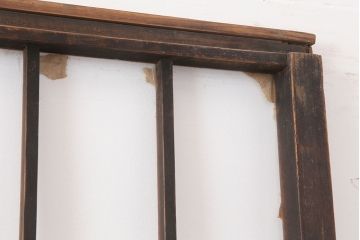 アンティーク建具　昭和初期　シンプルデザインの和レトロな障子戸3枚セット(引き戸、建具)(R-037083)
