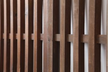 アンティーク建具　大正昭和初期　粋な風情のある荒格子戸2枚セット(格子戸、引き戸、建具)(R-037084)