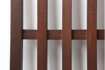 アンティーク建具　大正昭和初期　粋な風情のある荒格子戸2枚セット(格子戸、引き戸、建具)(R-037084)