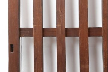 アンティーク建具　大正昭和初期　粋な風情のある荒格子戸2枚セット(格子戸、引き戸、建具)(R-037084)