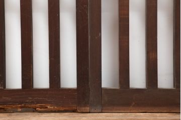 アンティーク建具　大正昭和初期　粋な風情のある荒格子戸2枚セット(格子戸、引き戸、建具)(R-037084)