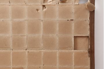 アンティーク建具　昭和初期　細かな升格子が目を引く障子戸2枚セット(引き戸、建具)(R-037085)