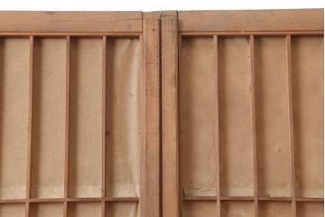 アンティーク建具　昭和初期　和の雰囲気を演出する縦額入り障子戸4枚セット(引き戸、建具)(R-037086)