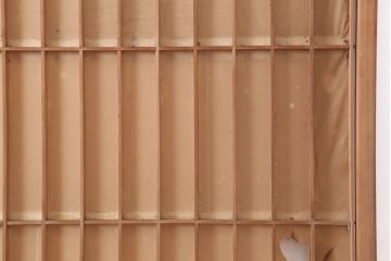 アンティーク建具　昭和初期　和の雰囲気を演出する縦額入り障子戸4枚セット(引き戸、建具)(R-037086)