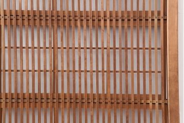 アンティーク建具　昭和初期　裏障子枠付き　細かな桟が美しい格子戸2枚セット(建具、引き戸)(R-037087)