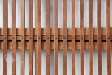 アンティーク建具　昭和初期　裏障子枠付き　細かな桟が美しい格子戸2枚セット(建具、引き戸)(R-037087)