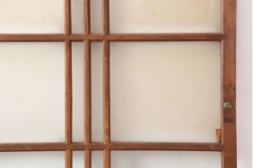 アンティーク建具　昭和中期　シンプルさが魅力のガラス戸2枚セット(引き戸、建具)(R-037088)