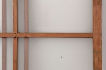 アンティーク建具　昭和中期　シンプルさが魅力のガラス戸2枚セット(引き戸、建具)(R-037088)