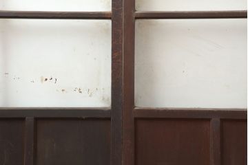 アンティーク建具　大正昭和初期　シンプルレトロなガラス戸3枚セット(引き戸、建具)(R-037090)
