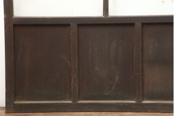 アンティーク建具　大正昭和初期　シンプルレトロなガラス戸3枚セット(引き戸、建具)(R-037090)