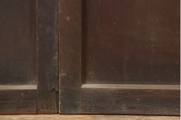 アンティーク建具　大正昭和初期　シンプルレトロなガラス戸3枚セット(引き戸、建具)(R-037090)