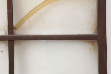 アンティーク建具　大正昭和初期　シンプルレトロなガラス戸3枚セット(引き戸、建具)(R-037090)