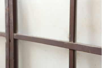 アンティーク建具　大正昭和初期　シンプルレトロなガラス戸3枚セット(引き戸、建具)(R-037090)