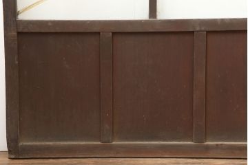 アンティーク建具　大正昭和初期　シンプルレトロなガラス戸3枚セット(引き戸、建具)(R-037090)