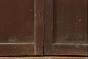 アンティーク建具　大正昭和初期　シンプルレトロなガラス戸3枚セット(引き戸、建具)(R-037090)