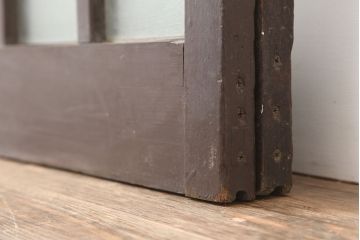 レトロ建具　昭和初期　ノスタルジックな雰囲気が魅力的なガラス戸2枚セット(引き戸、建具)(R-037091)