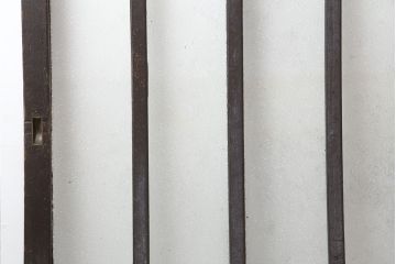レトロ建具　昭和初期　ノスタルジックな雰囲気が魅力的なガラス戸2枚セット(引き戸、建具)(R-037091)
