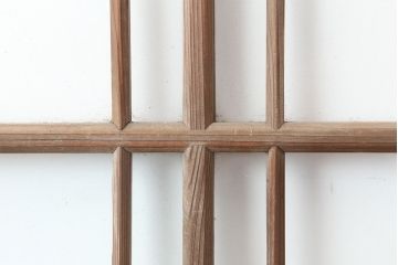 アンティーク建具  昭和初期　クリア・すりガラス入り　シンプルなガラス戸2枚セット(引き戸、建具)(R-037092)