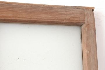 アンティーク建具  昭和初期　クリア・すりガラス入り　シンプルなガラス戸2枚セット(引き戸、建具)(R-037092)