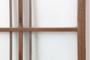 アンティーク建具  昭和初期　クリア・すりガラス入り　シンプルなガラス戸2枚セット(引き戸、建具)(R-037092)