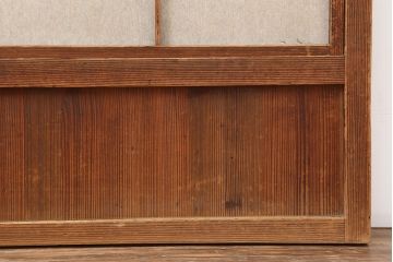 アンティーク建具　昭和初期　裏障子付き　縦桟が上品な雰囲気を醸し出す格子戸2枚セット(建具、引き戸)(R-037095)