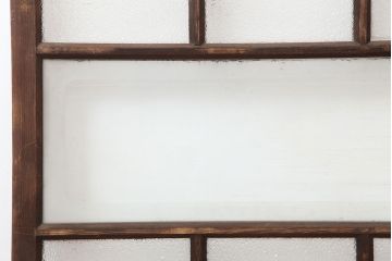 アンティーク建具　レトロ　シンプルで使いやすいガラス戸2枚セット(引き戸、建具)(R-037096)