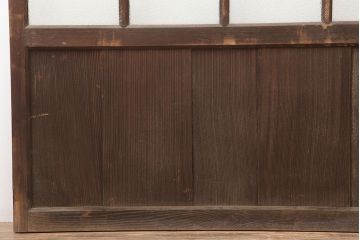 アンティーク建具　レトロ　シンプルで使いやすいガラス戸2枚セット(引き戸、建具)(R-037096)