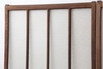 アンティーク建具　レトロ　シンプルで使いやすいガラス戸2枚セット(引き戸、建具)(R-037096)