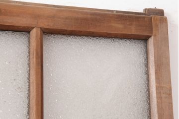 アンティーク建具　レトロ　シンプルで使いやすいガラス戸2枚セット(引き戸、建具)(R-037096)