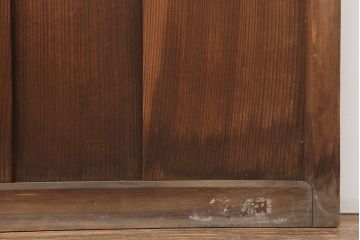 アンティーク建具　レトロ　シンプルで使いやすいガラス戸2枚セット(引き戸、建具)(R-037096)